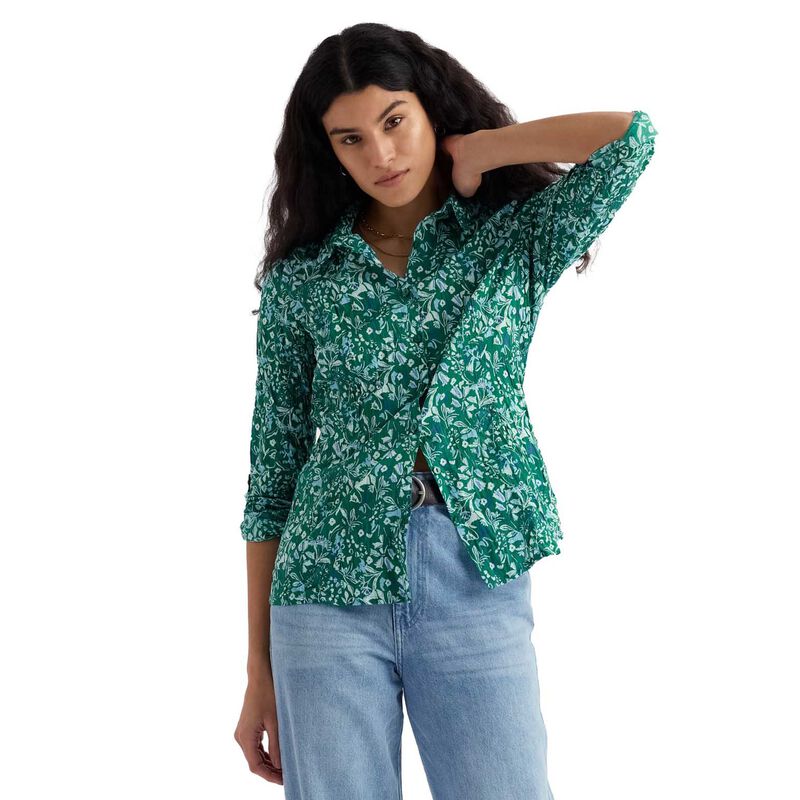 Seasalt Cornwall Larissa Shirt - Woodland Floral Dark Stem image number 0